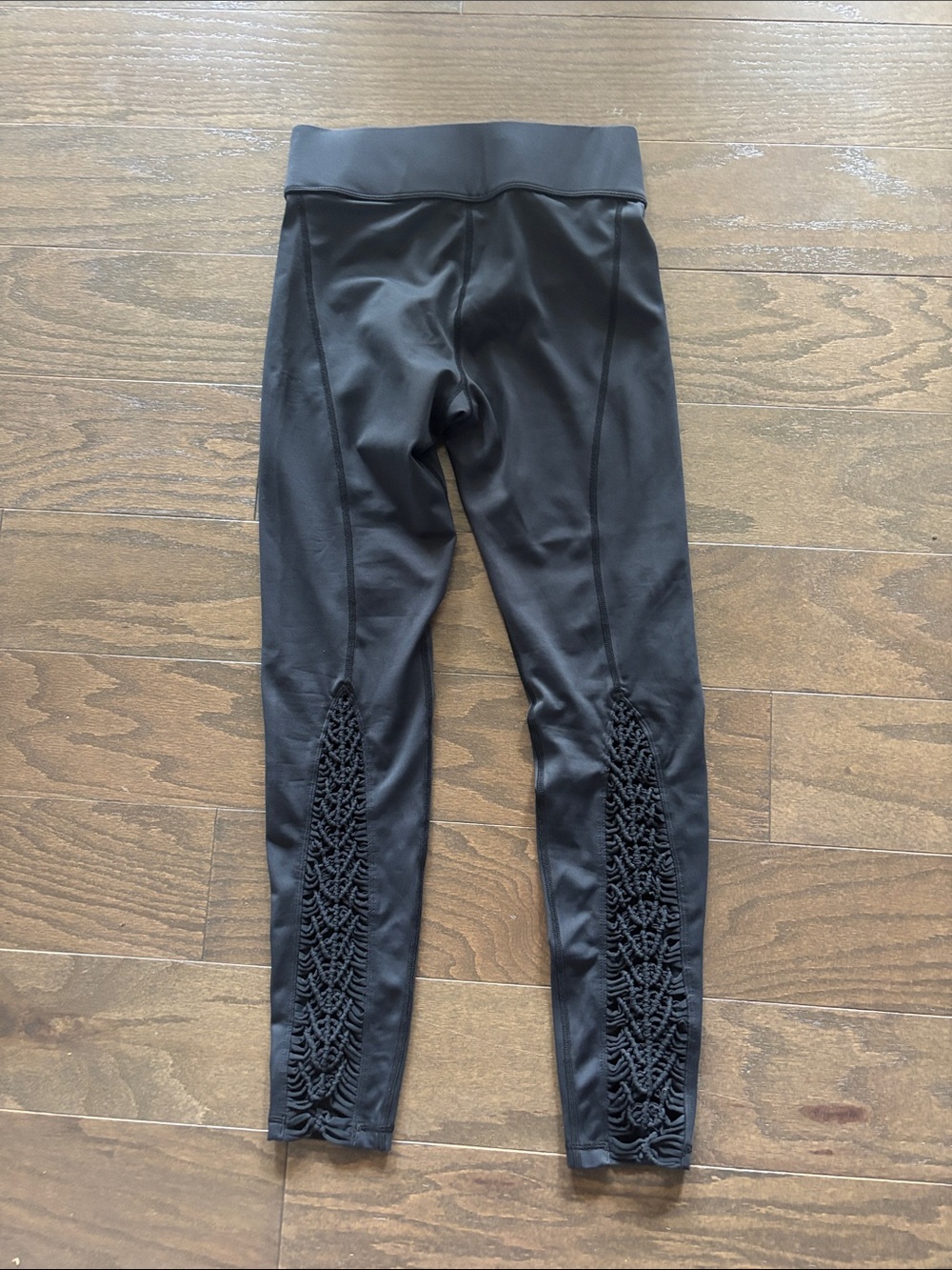 Carbon38 Black Padang crochet Leggings